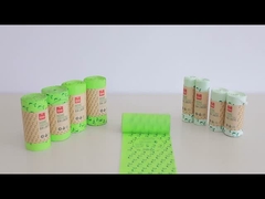 الموجة أعلى المقبض أكياس القمامة القابلة للتسميد ورق ملفوف للمطبخ غرف النوم